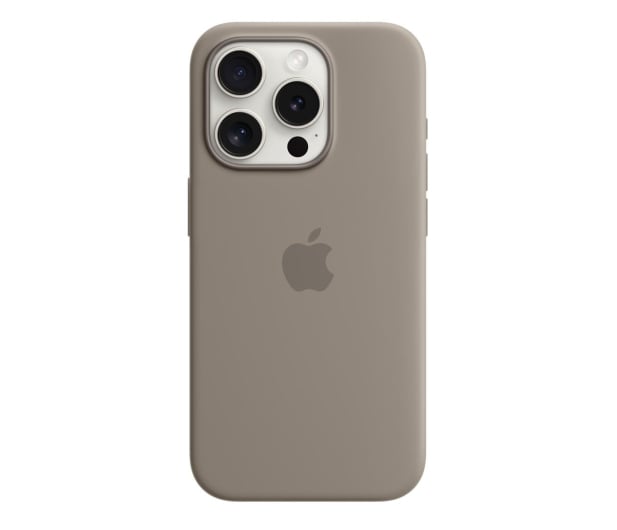Apple Silikonowe etui MagSafe iPhone 15 Pro popielaty - 1180207 - zdjęcie