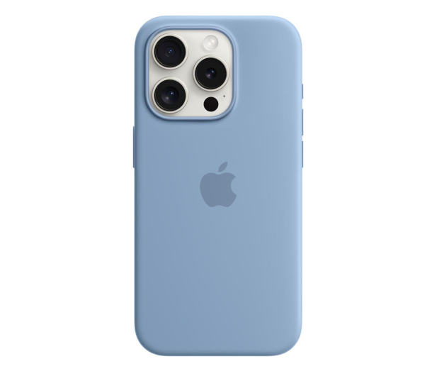 Apple Silikonowe etui MagSafe iPhone 15 Pro zim. błękit - 1180212 - zdjęcie