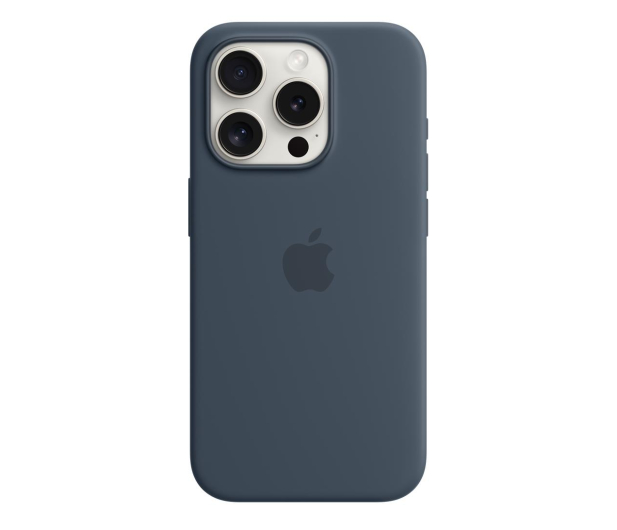 Apple Silikonowe etui MagSafe iPhone 15 Pro błękit - 1180210 - zdjęcie