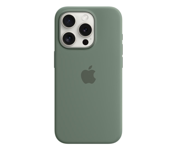 Apple Silikonowe etui MagSafe iPhone 15 Pro cyprysowy - 1180213 - zdjęcie