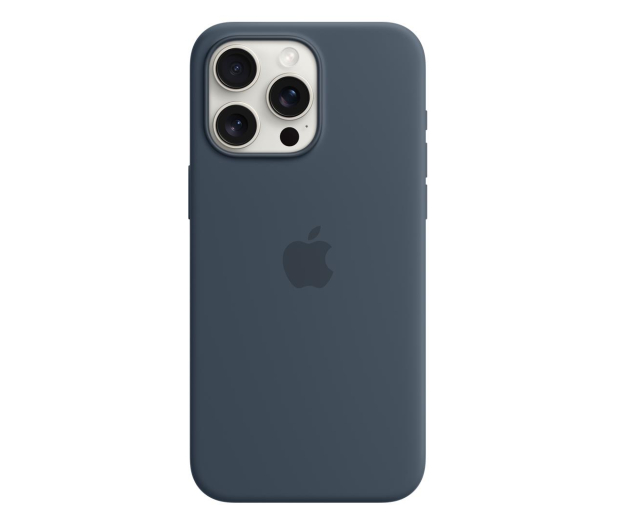 Apple Silikonowe etui z MagSafe iPhone 15 Pro Max błękit - 1180219 - zdjęcie
