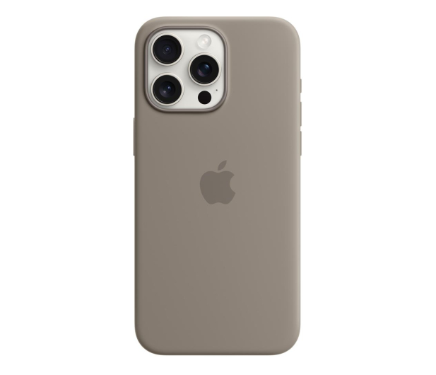 Apple Silikonowe etui z MagSafe iPhone 15 Pro Max popielaty - 1180217 - zdjęcie