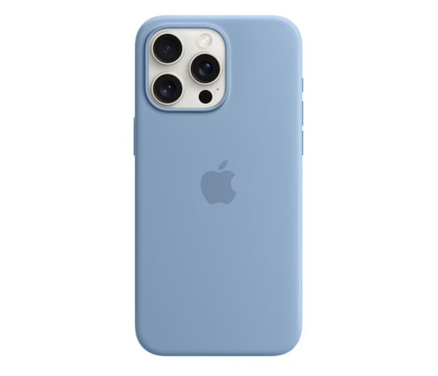 Apple Silikonowe etui z MagSafe iPhone 15 Pro Max zim.błękit - 1180220 - zdjęcie