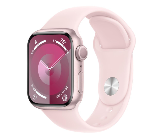 Apple Watch 9 41/Pink Aluminum/Light Pink Sport Band S/M GPS - 1180261 - zdjęcie
