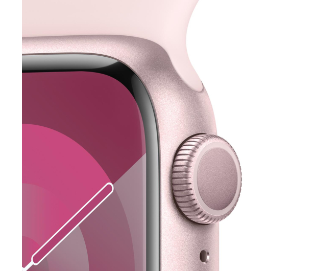 Apple Watch 9 41/Pink Aluminum/Light Pink Sport Band S/M GPS - 1180261 - zdjęcie 3