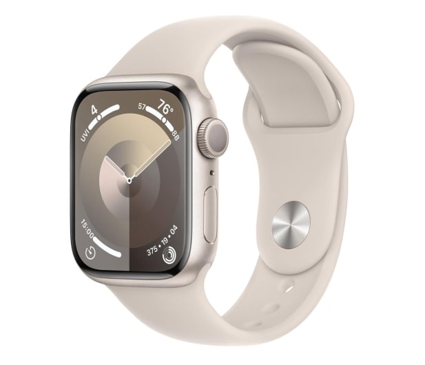 Apple Watch 9 41/Starlight Aluminum/Starlight Sport Band S/M GPS - 1180262 - zdjęcie