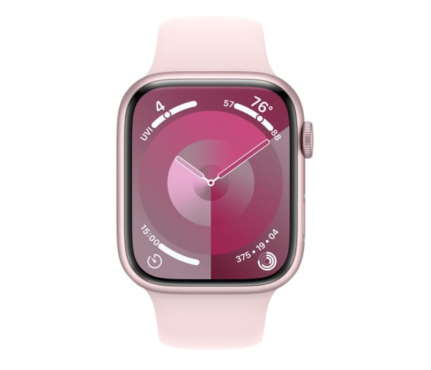 Apple Watch 9 45/Pink Aluminum/Light Pink Sport Band S/M GPS - 1180266 - zdjęcie 2