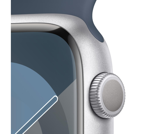 Apple Watch 9 45/Silver Aluminum/Storm Blue Sport Band S/M GPS - 1180268 - zdjęcie 3