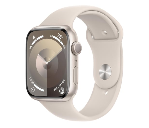 Apple Watch 9 45/Starlight Aluminum/Starlight Sport Band S/M GPS - 1180267 - zdjęcie