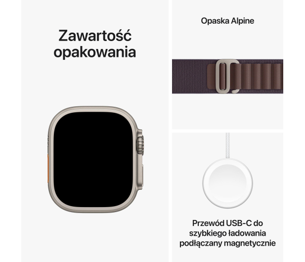 Apple Watch Ultra 2 Titanium/Indigo Alpine Loop M LTE - 1180304 - zdjęcie 9