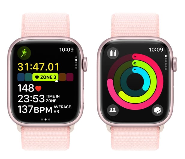 Apple Watch 9 45/Pink Aluminum/Light Pink Sport Loop GPS - 1180331 - zdjęcie 8