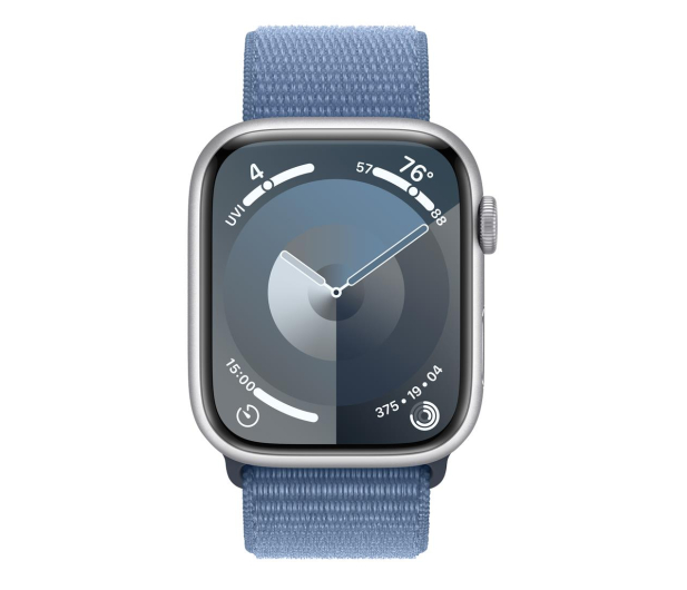 Apple Watch 9 45/Silver Aluminum/Winter Blue Sport Loop GPS - 1180329 - zdjęcie 2