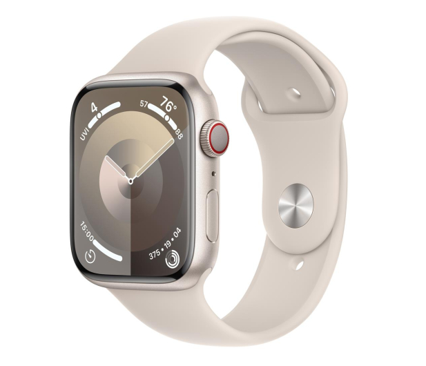 Apple Watch 9 45/Starlight Aluminum/Starlight Sport Band S/M LTE - 1180278 - zdjęcie