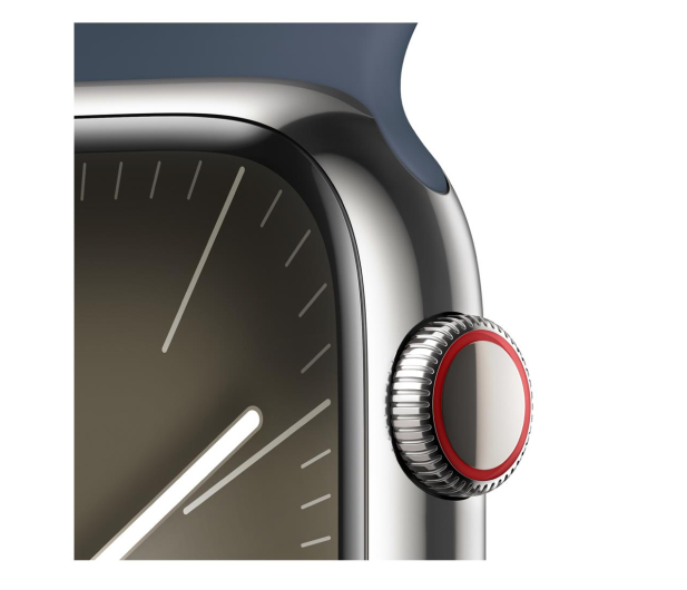 Apple Watch 9 45/Silver Steel/Storm Blue Sport Band S/M LTE - 1180288 - zdjęcie 3
