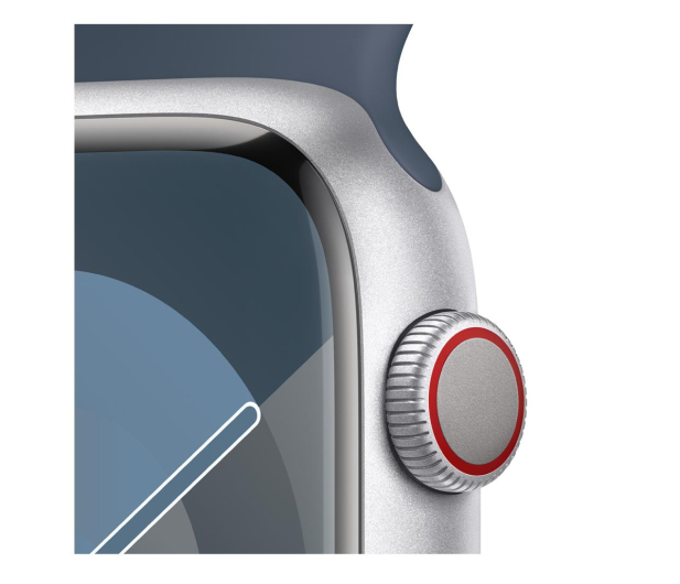 Apple Watch 9 45/Silver Aluminum/Storm Blue Sport Band M/L LTE - 1180381 - zdjęcie 3