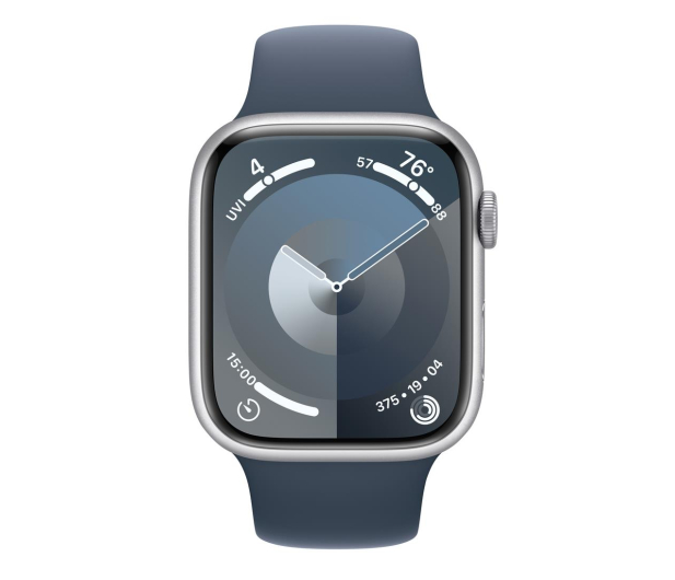 Apple Watch 9 45/Silver Aluminum/Storm Blue Sport Band M/L LTE - 1180381 - zdjęcie 2