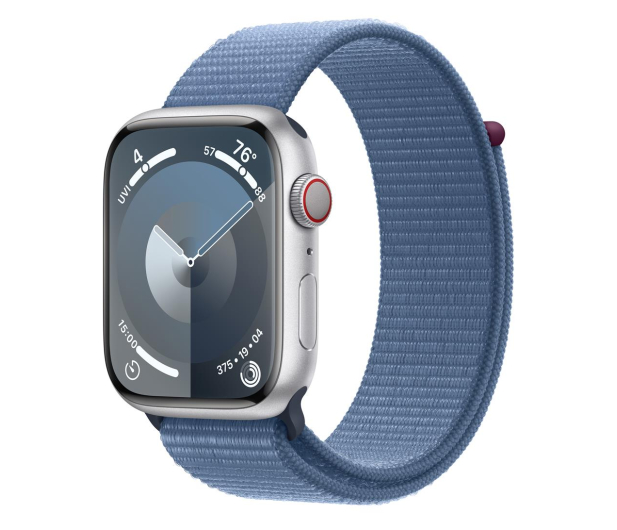 Apple Watch 9 45/Silver Aluminum/Winter Blue Sport Loop LTE - 1180384 - zdjęcie
