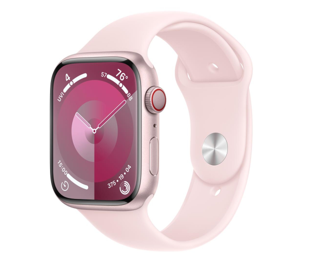 Apple Watch 9 45/Pink Aluminium/Light Pink Sport Band S/M LTE - 1180277 - zdjęcie