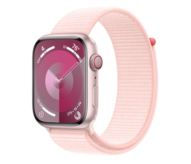 Apple Watch 9 45/Pink Aluminium/Light Pink Sport Loop LTE - 1180394 - zdjęcie