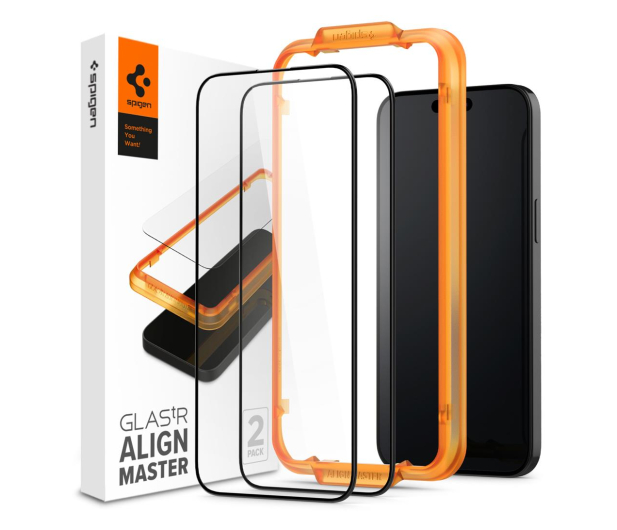 Spigen Alm Glass FC 2-pack do iPhone 15 Pro black - 1178778 - zdjęcie