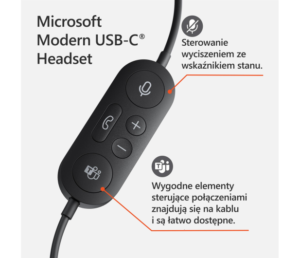 Microsoft Modern USB-C Headset (Microsoft Teams) - 1062552 - zdjęcie 8