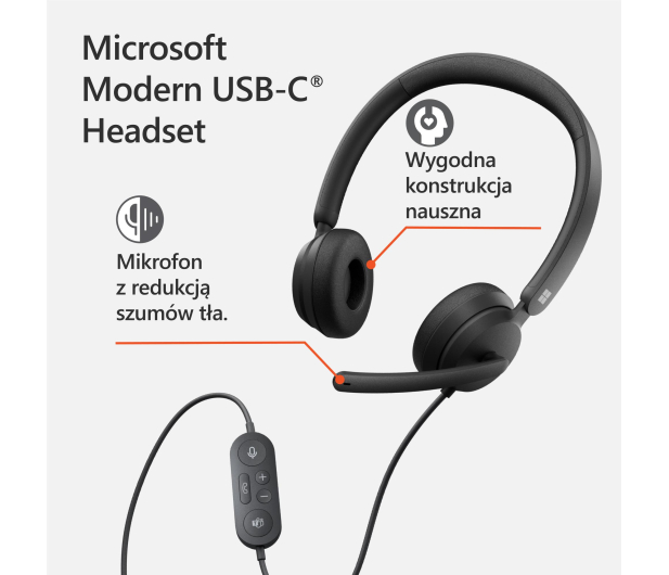 Microsoft Modern USB-C Headset (Microsoft Teams) - 1062552 - zdjęcie 6