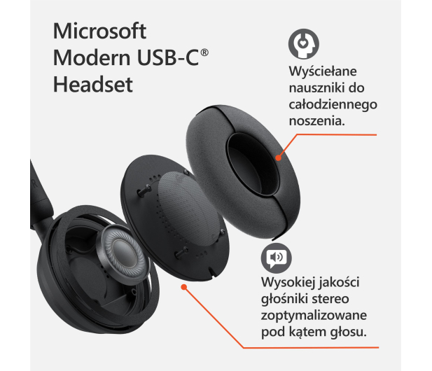 Microsoft Modern USB-C Headset (Microsoft Teams) - 1062552 - zdjęcie 7