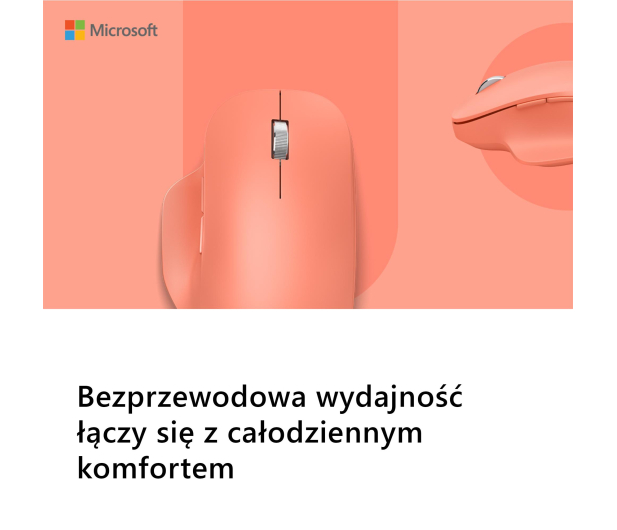 Microsoft Bluetooth Ergonomic Mouse Brzoskwiniowy - 599709 - zdjęcie 3