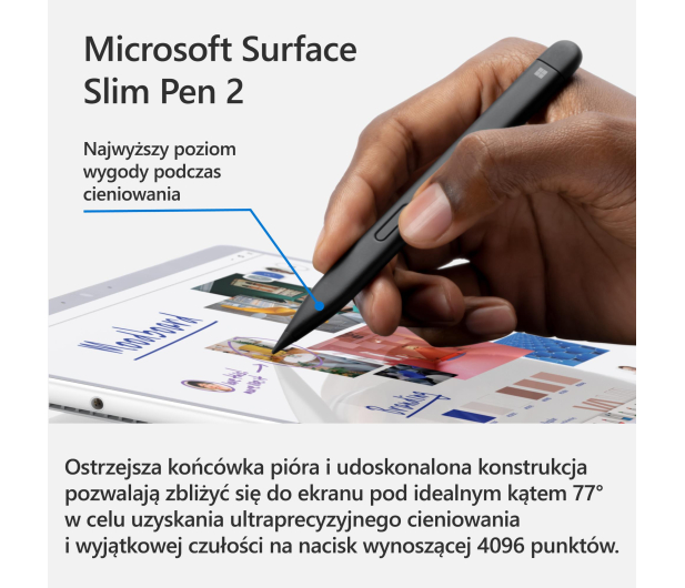 Microsoft Surface Slim Pen 2 Czarny - 1062597 - zdjęcie 2
