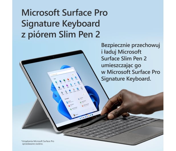 Microsoft Surface Pro Keyboard z piórem Slim Pen 2 Platynowy - 722773 - zdjęcie 8