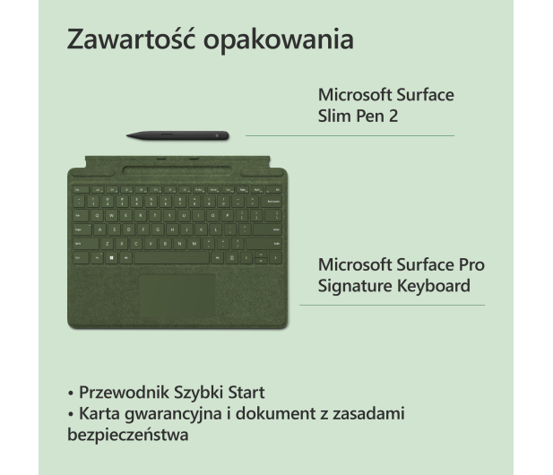 Microsoft Surface Pro Keyboard z piórem Slim Pen 2 Leśna zieleń - 1096303 - zdjęcie 10