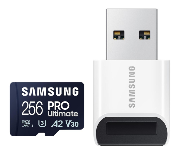 Samsung 256GB microSDXC PRO Ultimate 200MB/s z czytnikiem (2023) - 1182077 - zdjęcie