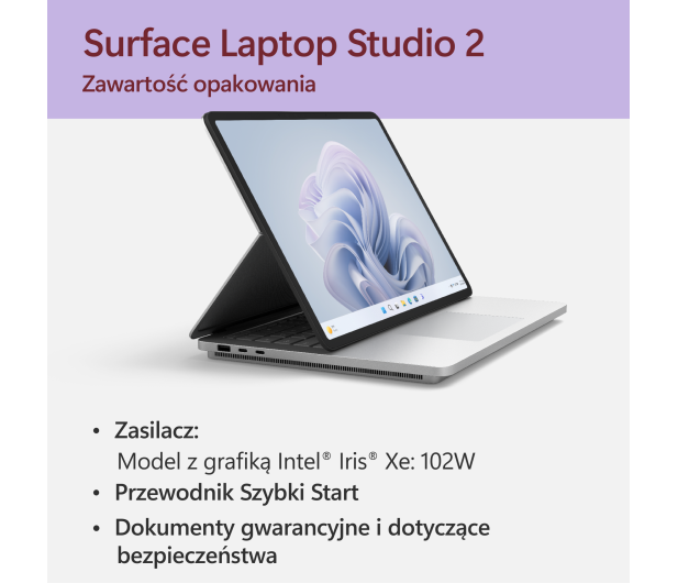 Microsoft Surface Laptop Studio 2 i7/16GB/512GB/iGPU - 1182761 - zdjęcie 14
