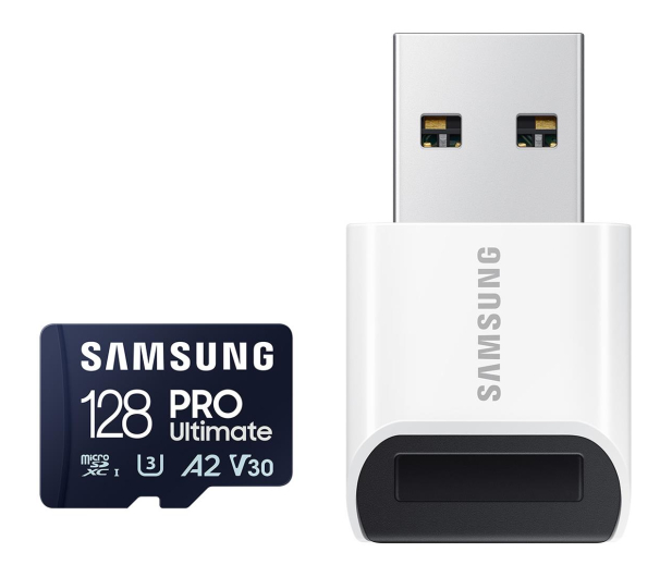 Samsung 128GB microSDXC PRO Ultimate 200MB/s z czytnikiem (2023) - 1182075 - zdjęcie