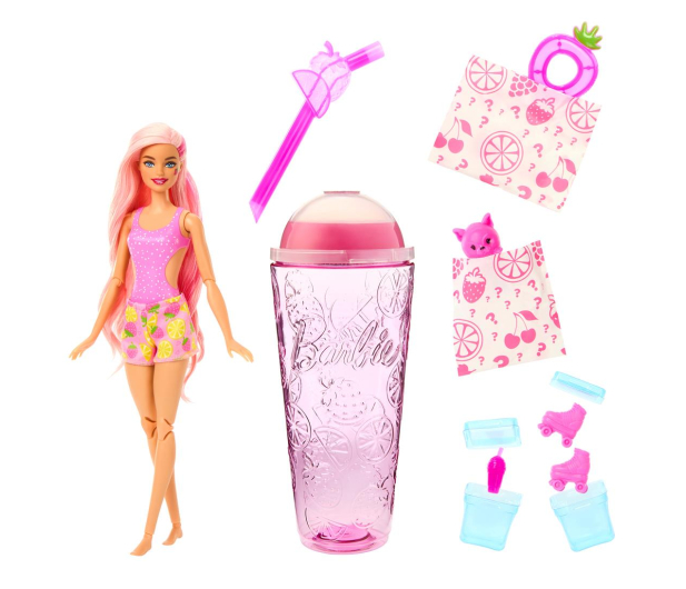 Barbie Pop Reveal Lalka Truskawkowa lemoniada Seria Owocowy sok - 1163984 - zdjęcie