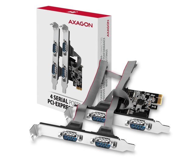 Axagon Kontroler PCIe 4x port szeregowy RS232 250 kbps - 1212032 - zdjęcie 3