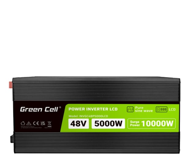 Green Cell PowerInverter LCD 48 V 5000W/10000W (czysty sinus) - 1211813 - zdjęcie 3