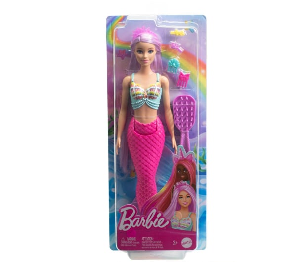 Barbie Syrenka Lalka Długie włosy - 1212782 - zdjęcie 5