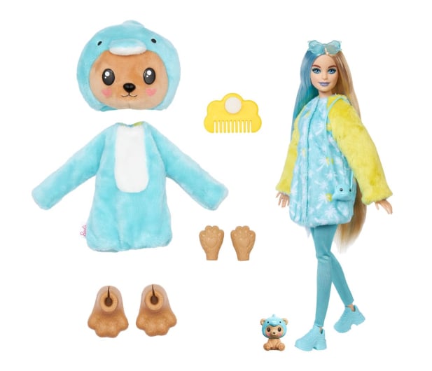 Barbie Cutie Reveal Lalka Miś-Delfin Seria Kostiumy zwierząt - 1212824 - zdjęcie 3