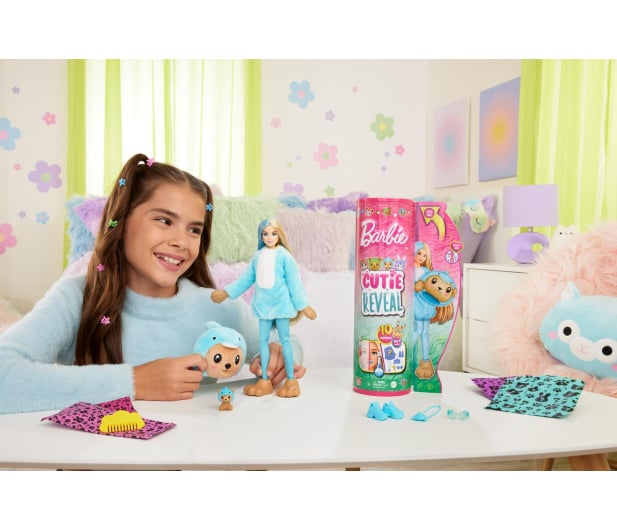 Barbie Cutie Reveal Lalka Miś-Delfin Seria Kostiumy zwierząt - 1212824 - zdjęcie 2