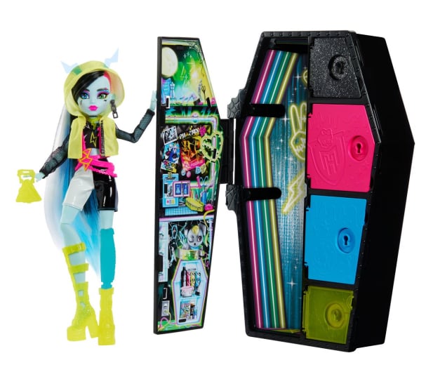 Mattel Monster High Straszysekrety Frankie Stein Seria 3 Neonowa - 1212851 - zdjęcie