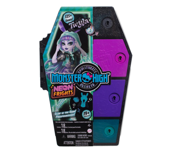 Mattel Monster High Straszysekrety Twyla Seria 3 Neonowa - 1212847 - zdjęcie 4