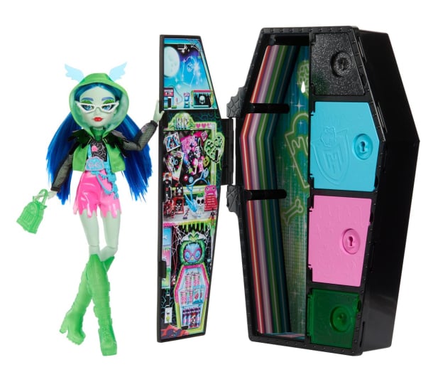 Mattel Monster High Straszysekrety Ghoulia Yelps Seria 3 Neonowa - 1212848 - zdjęcie