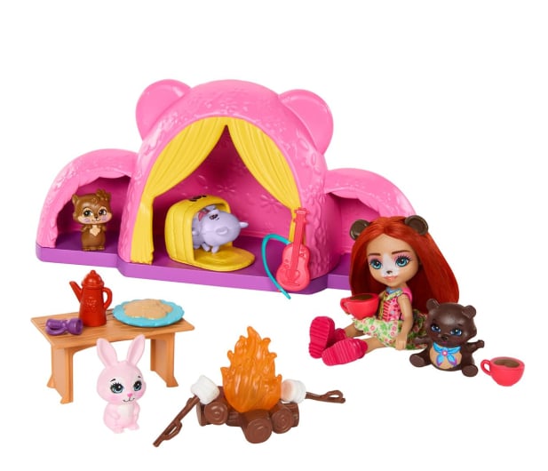 Mattel Enchantimals Wycieczka pod namiot + Lalka miś - 1212854 - zdjęcie 3