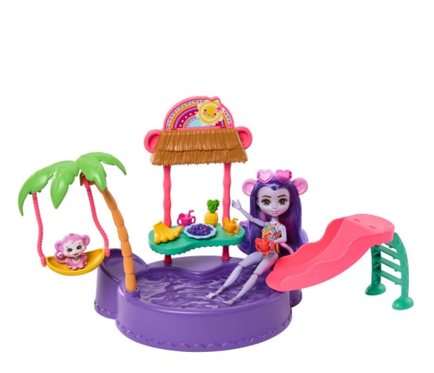 Mattel Enchantimals Tropikalny basen + Lalka małpka - 1212857 - zdjęcie