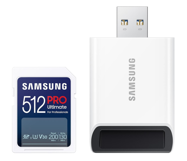 Samsung 512GB SDXC PRO Ultimate 200MB/s z czytnikiem - 1214936 - zdjęcie