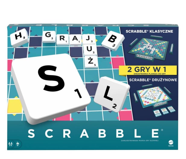 Mattel Scrabble Original (Wersja odnowiona) - 1215920 - zdjęcie