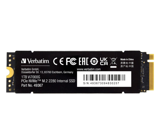 Verbatim 1TB M.2 PCIe Gen4 NVMe Vi7000G Heatsink - 1216353 - zdjęcie
