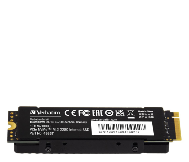 Verbatim 1TB M.2 PCIe Gen4 NVMe Vi7000G Heatsink - 1216353 - zdjęcie 2