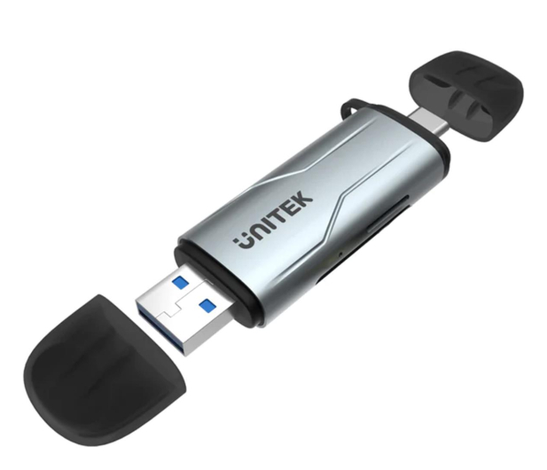 Unitek Czytnik kart SD/microSD USB-A 5Gbps/USB-C - 1201969 - zdjęcie